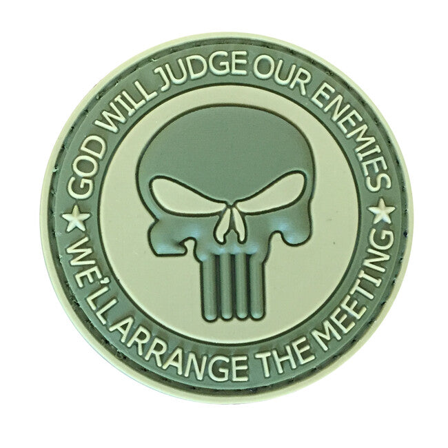 WARAGOD God Will Judge 3D Patch, Olive, 5cm