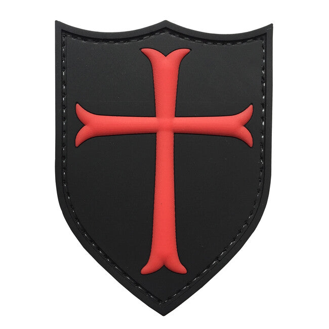 WARAGOD 3D Knights Templar Crusaders Cross Patch 7.5x5.7cm