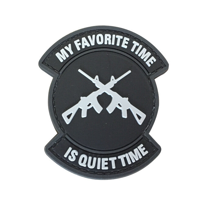 WARAGOD 3D Patch My Favorite Time is Quiet Time 7x6cm