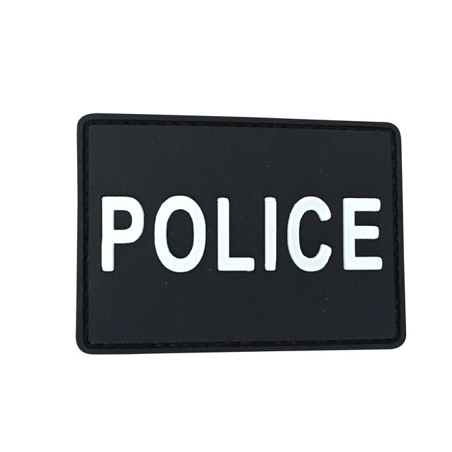 WARAGOD Police 3D Patch Black 7x5cm