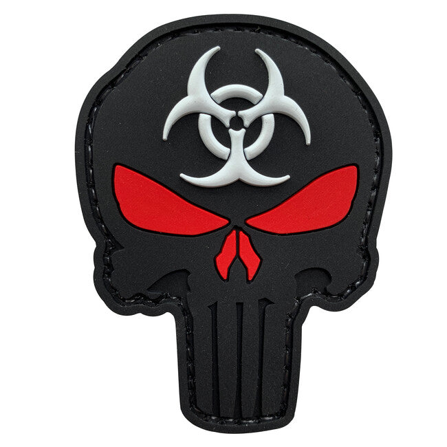 WARAGOD 3D Punisher Biohazard Patch 7.5x5.6cm