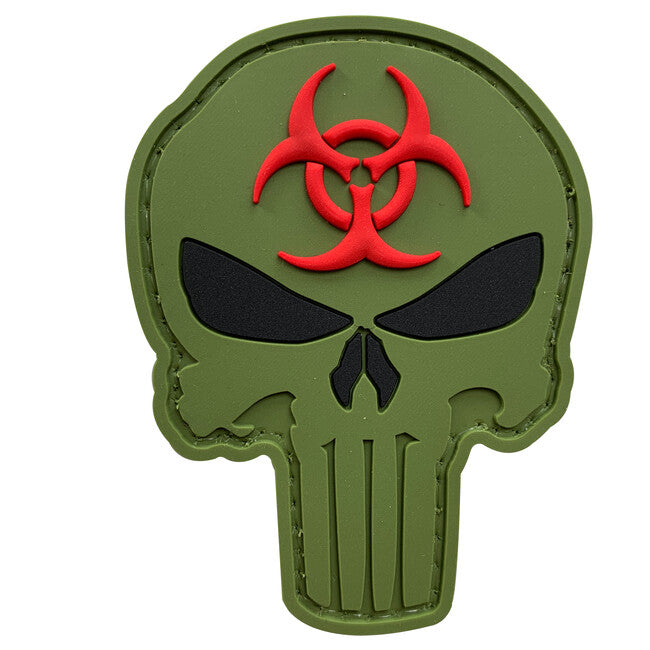 WARAGOD 3D Punisher Biohazard Patch OG 7.5x5.6cm