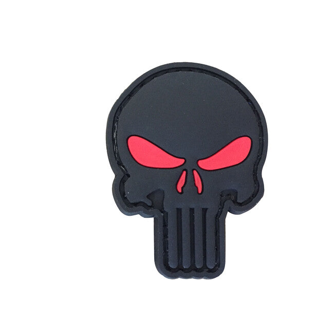WARAGOD Punisher 3D Patch Red Eyes 5x4cm