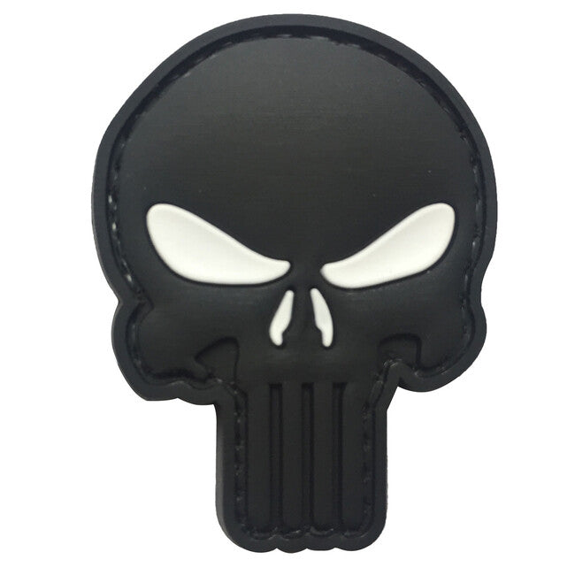 WARAGOD Punisher 3D Patch 5x4cm, White Eyes