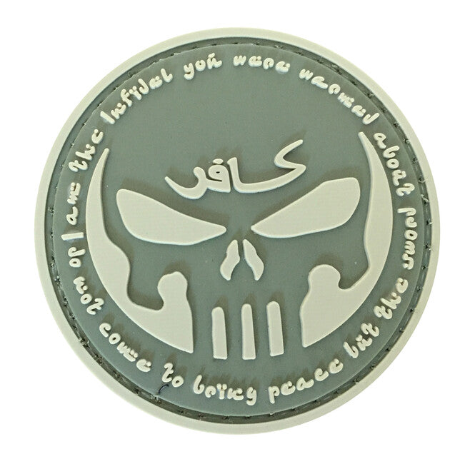WARAGOD Patch 3D Round Infidel Punisher Olive 6cm
