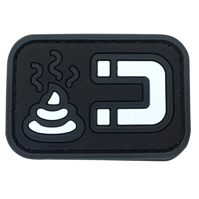 WARAGOD Shitmagnet 3D Patch, Black, 5x3.3cm