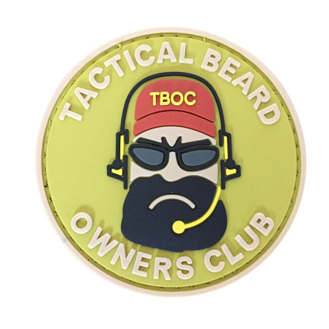 WARAGOD 3D Tactical Beard Owners Club Patch 6cm, Black