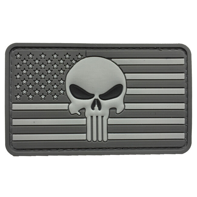 WARAGOD 3D US Punisher Patch Grey 8.5x5cm