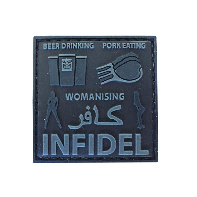 WARAGOD Infidel Beer Drinking Patch, Black