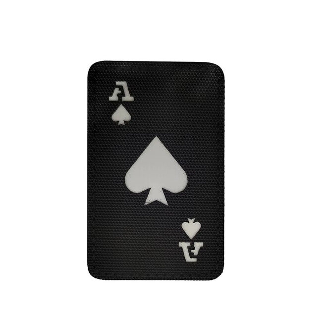 WARAGOD Poker Cards Ace of Spades Patch, Black