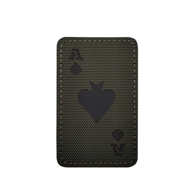 WARAGOD Poker Cards Ace of Spades Patch, Olive