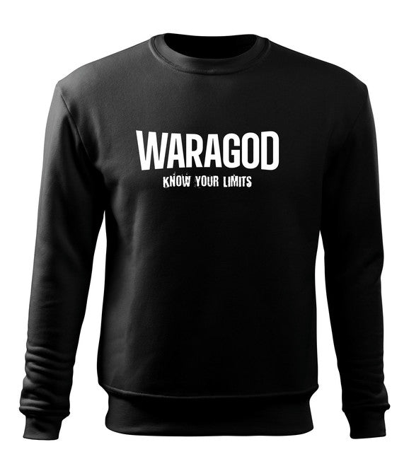 WARAGOD Men's Hoodie "Know Your Limits", Black 300g/m2