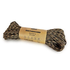 WARAGOD Paracord 550 Rope 31 m, 4 mm Diameter, Coyote Camo