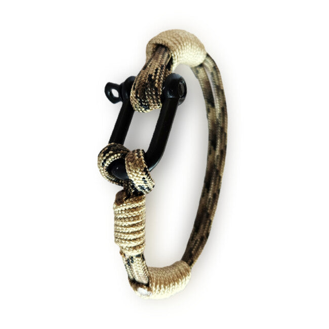 WARAGOD Paracord Bracelet with Metal Clasp Faila, Camo Coyote