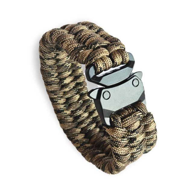 WARAGOD Paracord náramok s kovovým klipom Avär, camo coyot