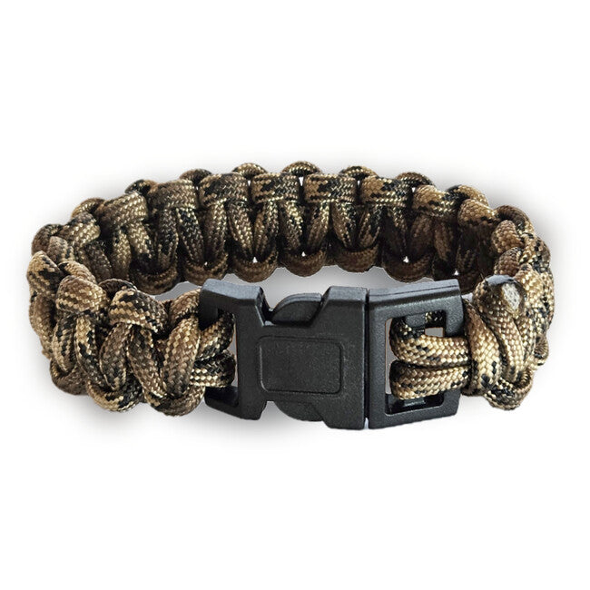 WARAGOD Paracord Bracelet with Plastic Clip Corna, Camo Coyote