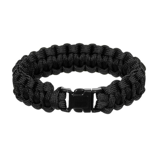WARAGOD Paracord Bracelet with Plastic Clip Corna, Black