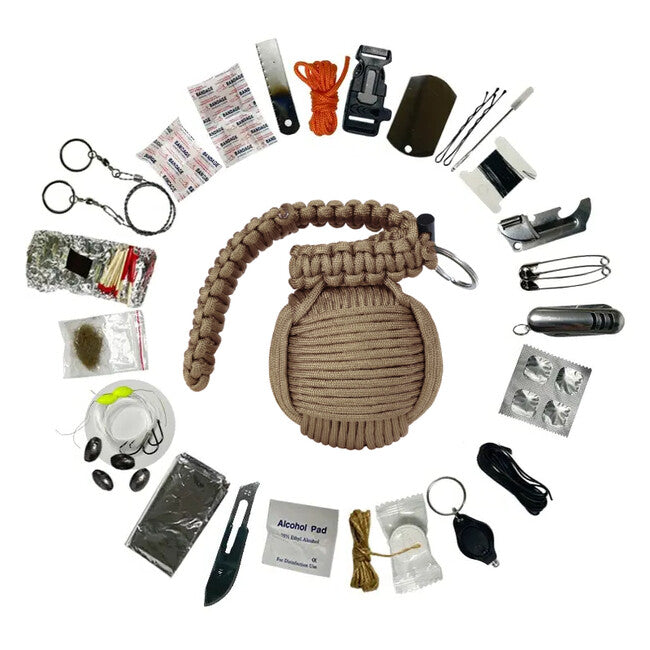 WARAGOD Menel Paracord Survival Set, Coyote