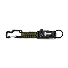 WARAGOD Paracord Survival Multifunctional Keychain 8 in 1 Laito, Green