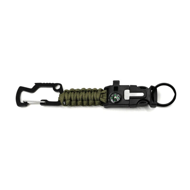 WARAGOD Paracord Survival Multifunctional Keychain 8 in 1 Laito, Green