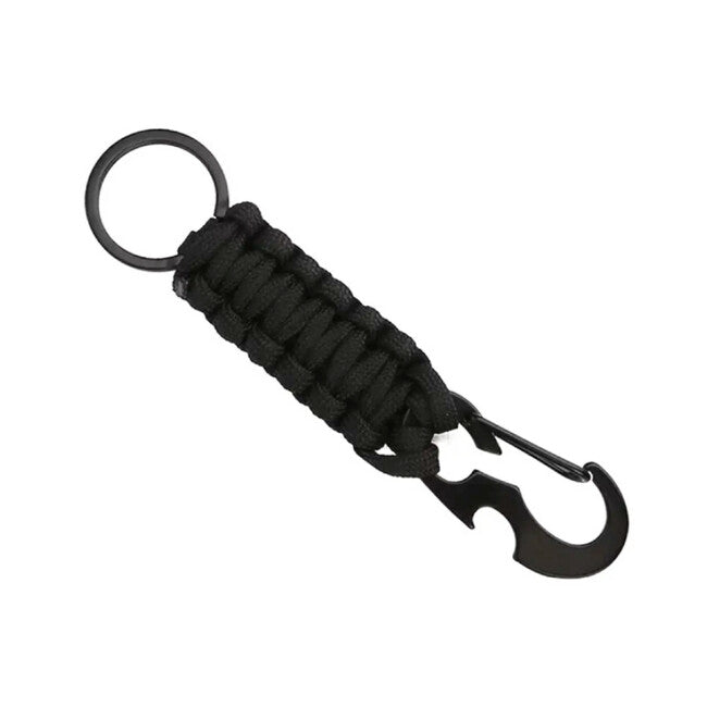 WARAGOD Paracord Survival Multifunctional Keychain 4 in 1 Sanya, Black