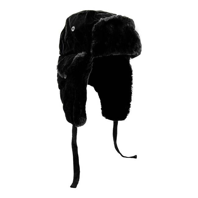 WARAGOD Baranica Earflap Hat, Black