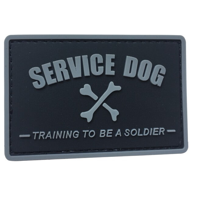 WARAGOD Service Dog PVC Patch, Black/Grey