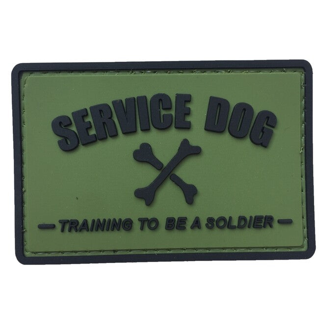 WARAGOD Service Dog PVC Patch, Black-Green