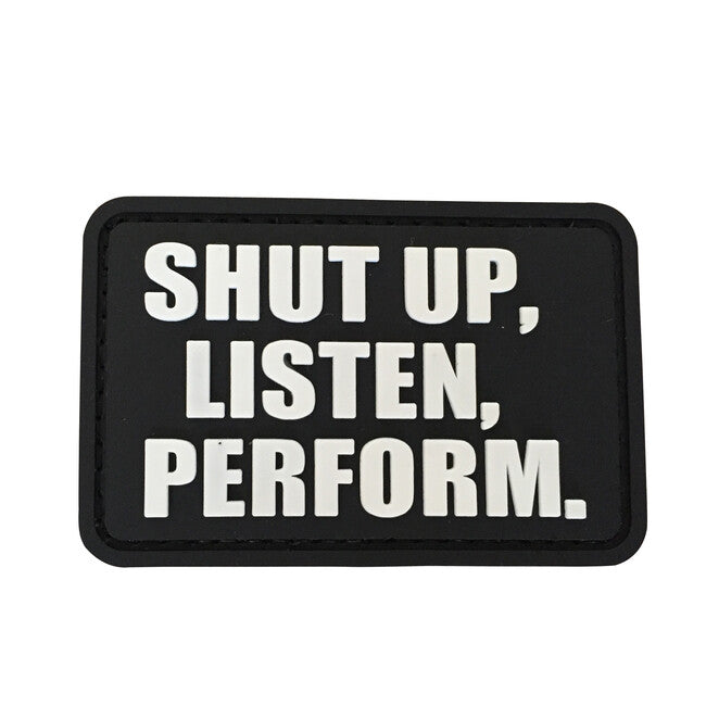 WARAGOD Shut Up PVC Patch, Black