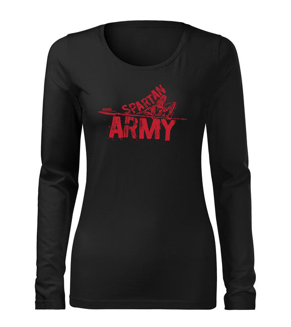 DRAGOWA Slim Women's Long Sleeve T-Shirt RedNabis