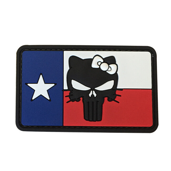 WARAGOD Texas Flag with Tactical Kitty PVC Patch