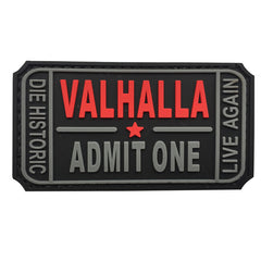 WARAGOD Valhalla Admit PVC Patch, Black