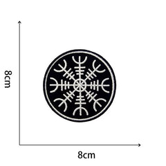 WARAGOD Nordic Viking Compass Embroidered Patch