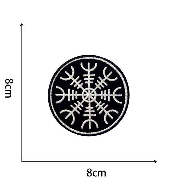 WARAGOD Nordic Viking Compass Embroidered Patch