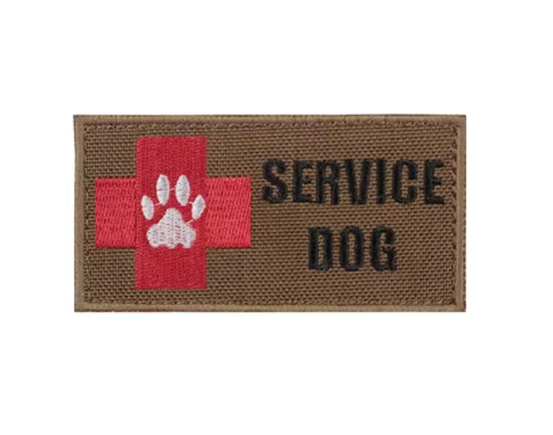 WARAGOD Service Dog Rescue Team Embroidered Patch, Coyote