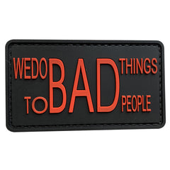 WARAGOD We do BAD Things PVC Patch, Red