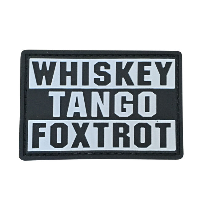 WARAGOD Whiskey Tango PVC Patch, Black Grey