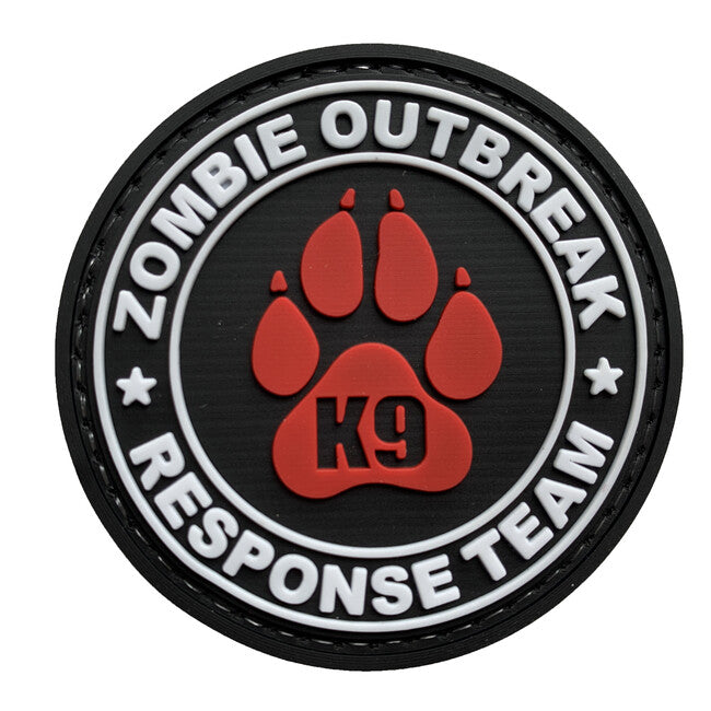 WARAGOD Zombie Outbreak PVC Patch, Black Red