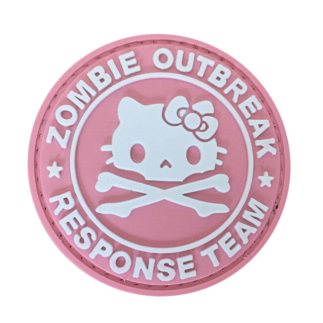 WARAGOD Zombie Outbreak Kitty PVC Patch, Pink