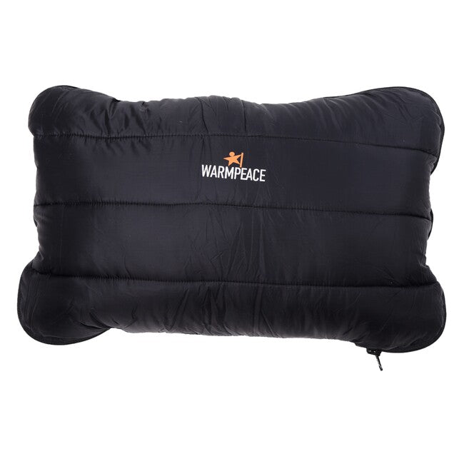Warmpeace Pillow with Feather Zip, Black