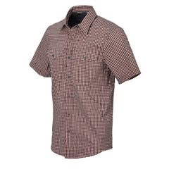 Helikon-Tex Covert Concealed Carry Tactical Short Sleeve Shirt, Dirt Red Checkered