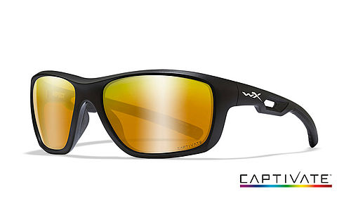 Wiley X Captivate Aspect Polarized Sunglasses, Bronze Mirror