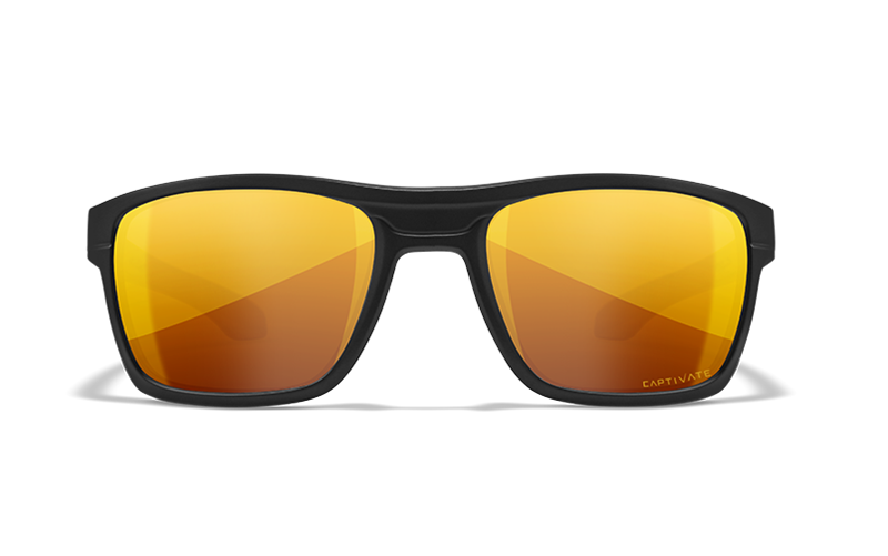 Wiley X Captivate Kingpin Sunglasses, Bronze Mirror, 12%