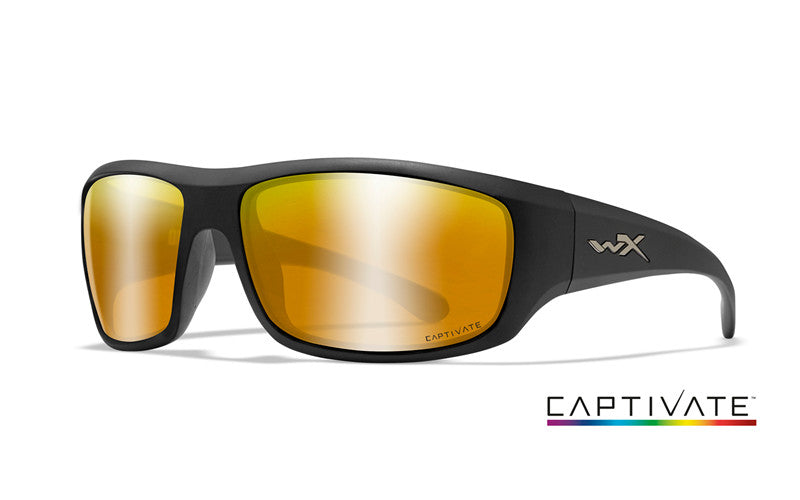 Wiley X Captivate Omega Polarized Sunglasses, Bronze Mirror