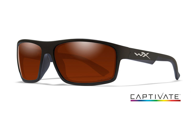 Wiley X Captivate Peak Polarized Sunglasses, Copper Mirror
