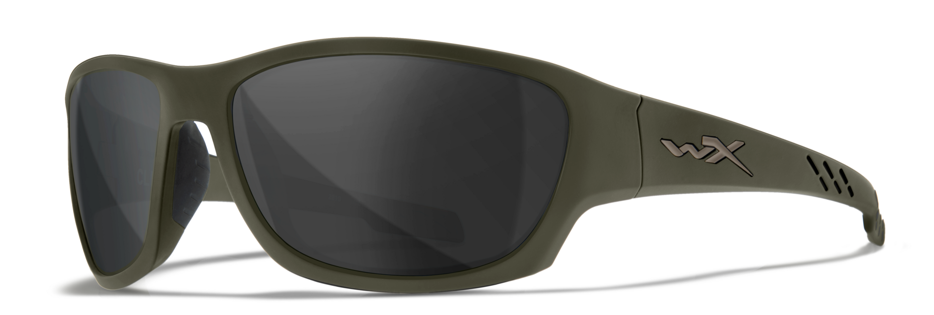 Wiley X Climb Glasses, Smoke Grey, Green