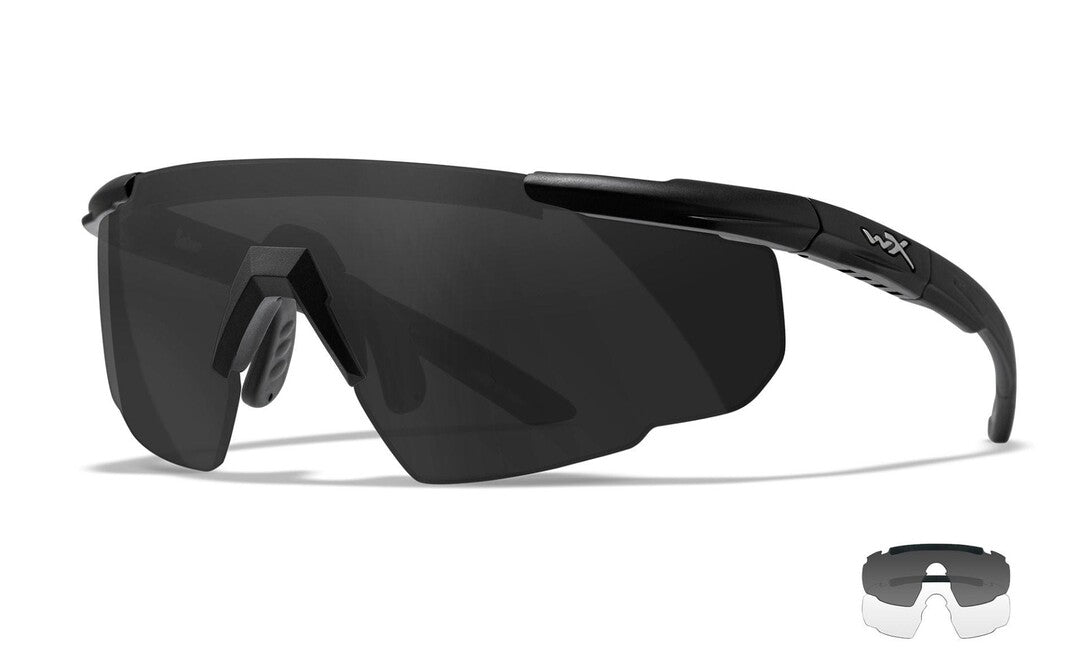 Wiley X Saber Advanced Protective Glasses, Grey Clear/Matte Black