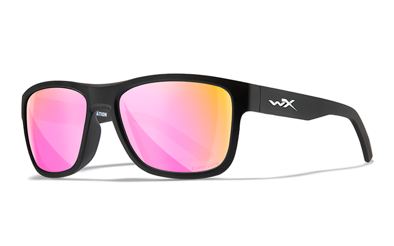 Wiley X Ovation Polarized Sunglasses, Rose Gold