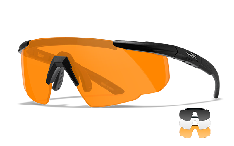 Wiley X Saber Advance Protective Glasses with Interchangeable Lenses, Black