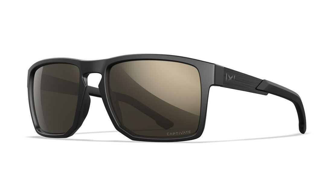 Wiley X Apex Sunglasses, Polarized Tungsten Mirror/Matte Black